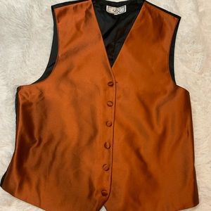 men’s red orange vest